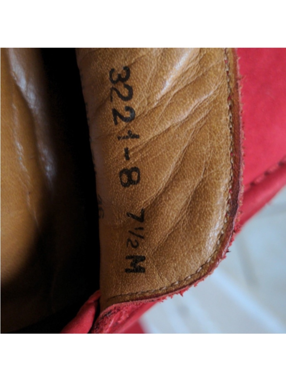 Clarks Red Suede Loafers - Picture 6 of 8